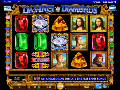 da vinci diamonds slot