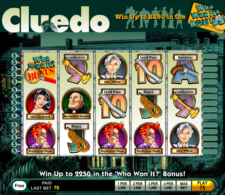 cluedo who win it slot