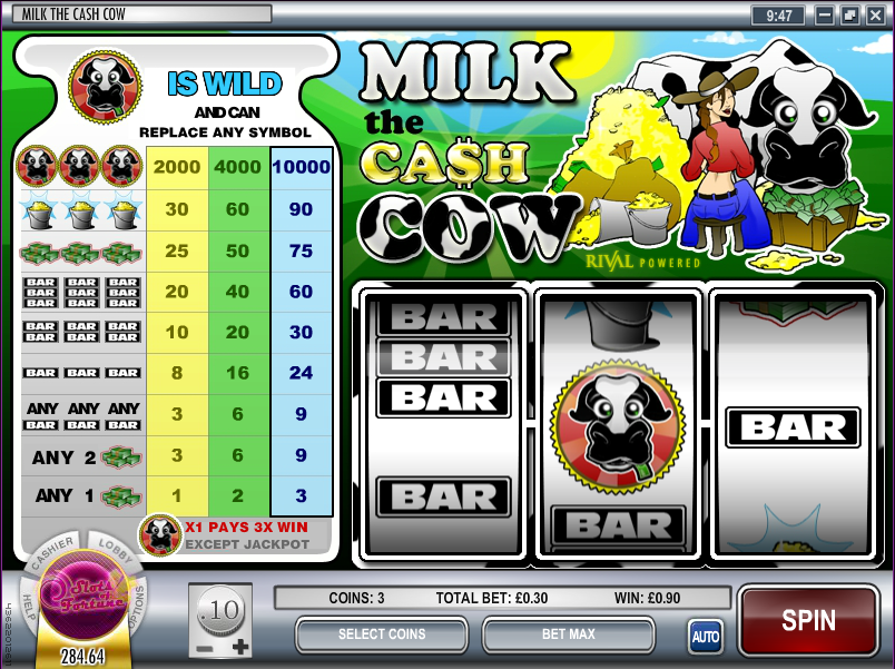 milk the cash cow slot review