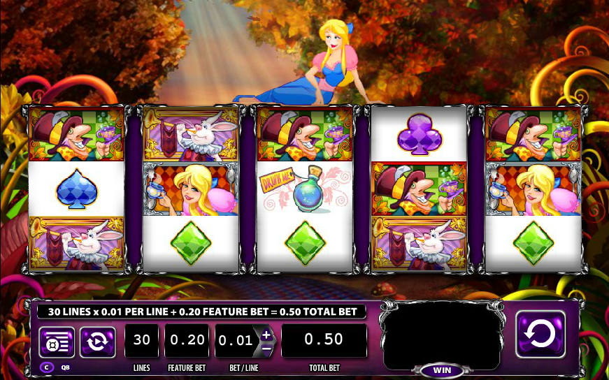 alice tea party slot