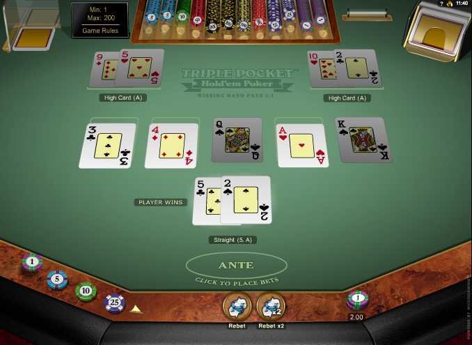triple pocket hold'em poker