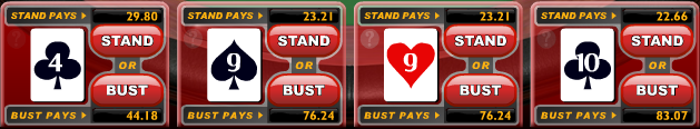 blackjack stand or bust cards