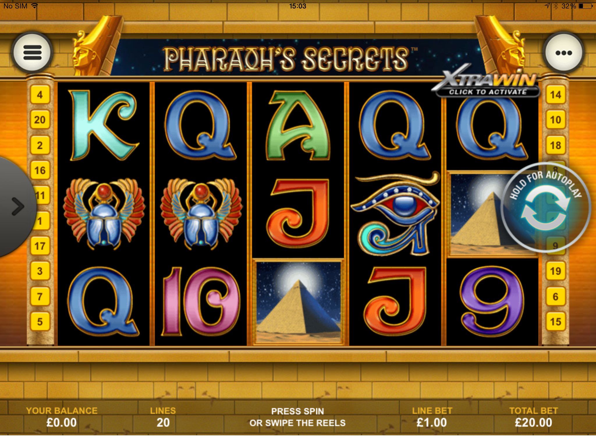 pharaohs secrets screenshot