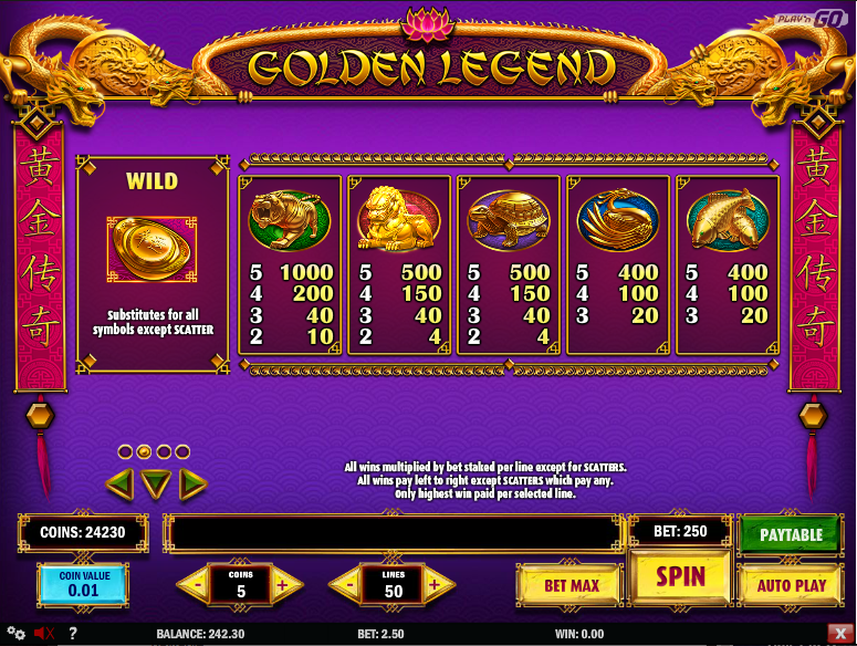 golden legend игровой автомат