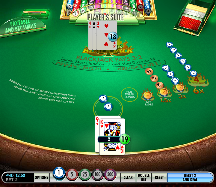 hot streak blackjack