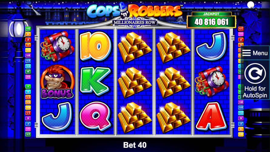  Slot machines online cops ’n’ robbers millionaires row /