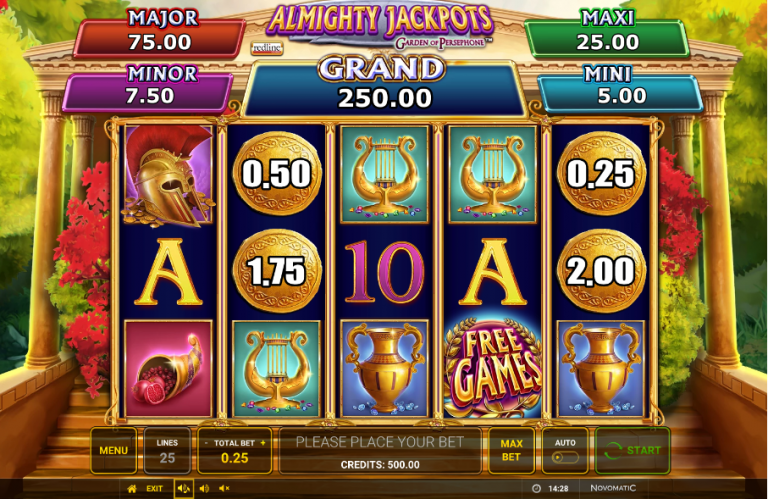 ALMIGHTY JACKPOTS - Garden of Persephone Free Online Slots Transfers