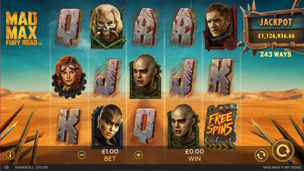 mad max fury road slot