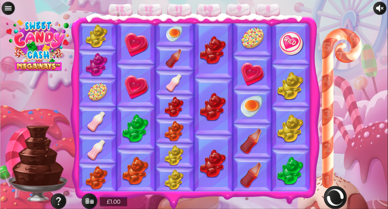 Tangkapan layar Sweet Candy Cash Megaways